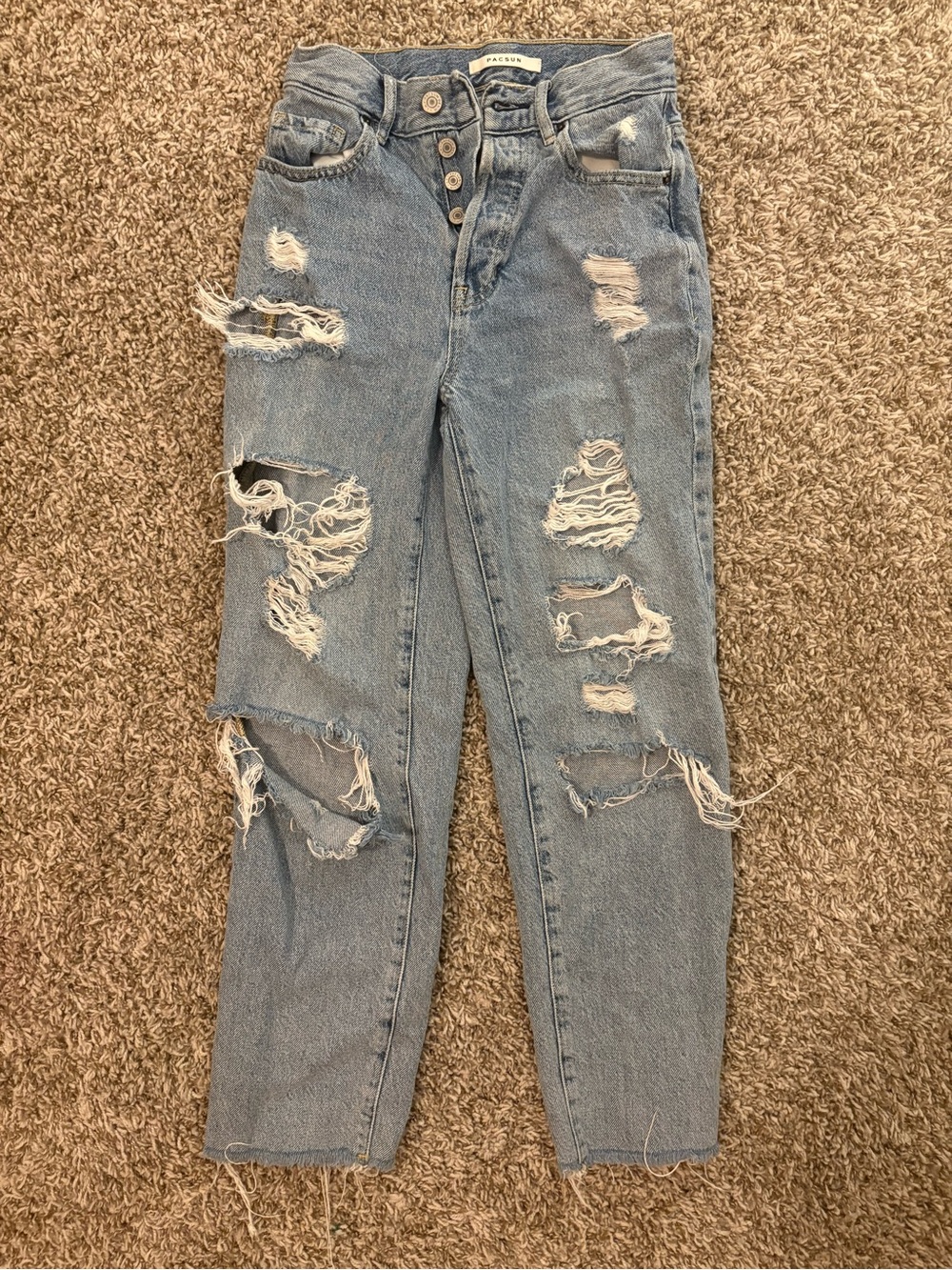 PacSun Light Blue High-Rise Distressed Women’s Jeans